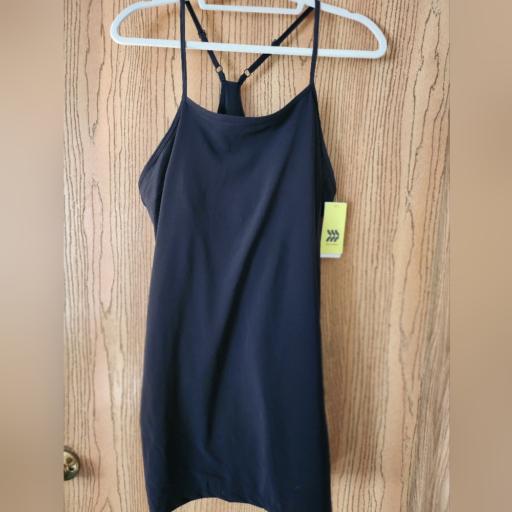 Nwt black strappy slim fit tennis dress